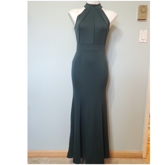 other Dresses & Skirts - Dark green Halter Top gown